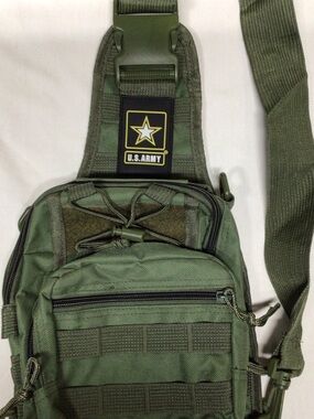 U.S. Army Olive Green Military-Style Sling Messenger Bag